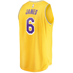 LeBron James Los Angeles Lakers #6 Fast Break Replica Player Jersey Gold Icon Edition - Fanatics