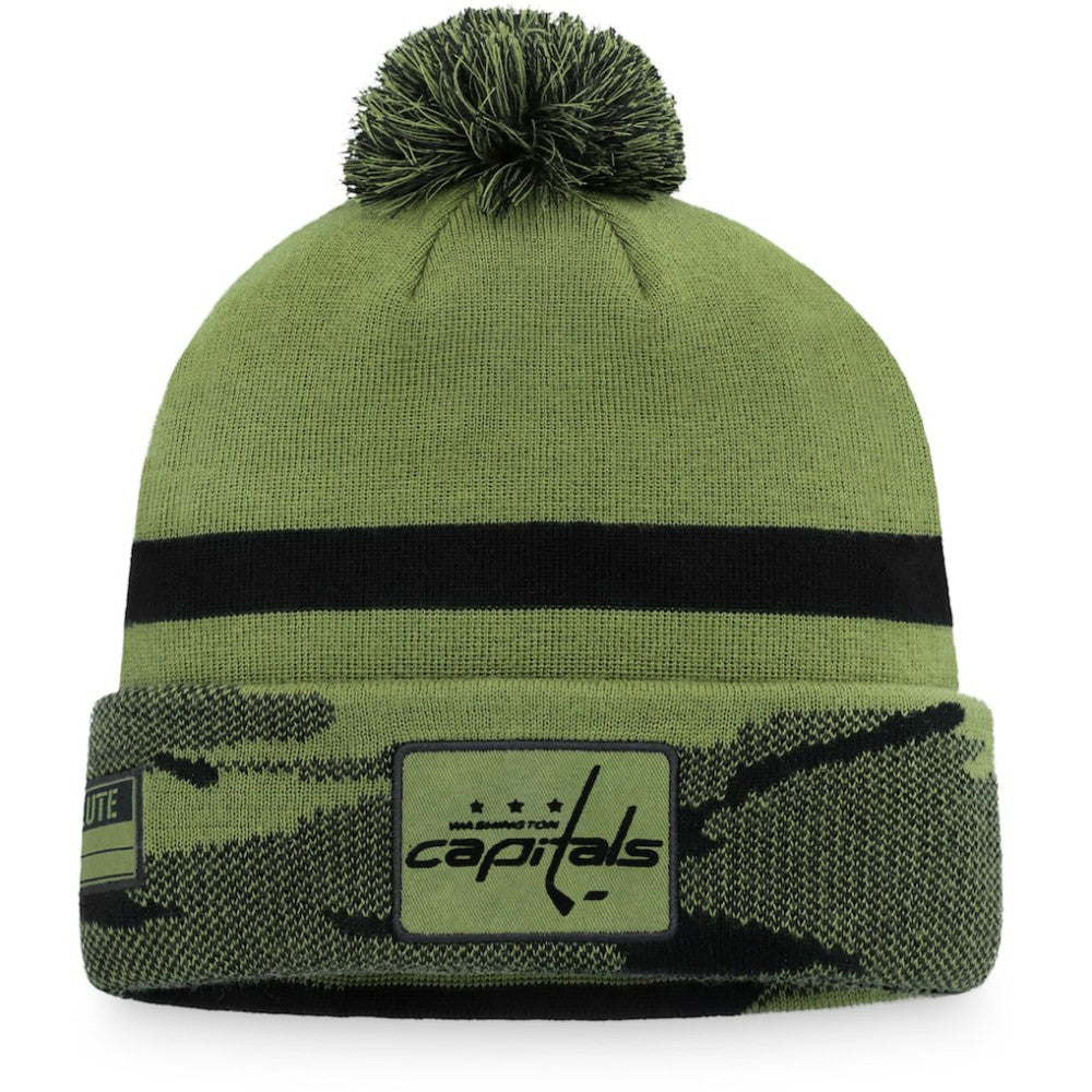 Washington Capitals Fanatics Military Appreciation Cuffed Knit Hat with Pom - Camo | US 4196061