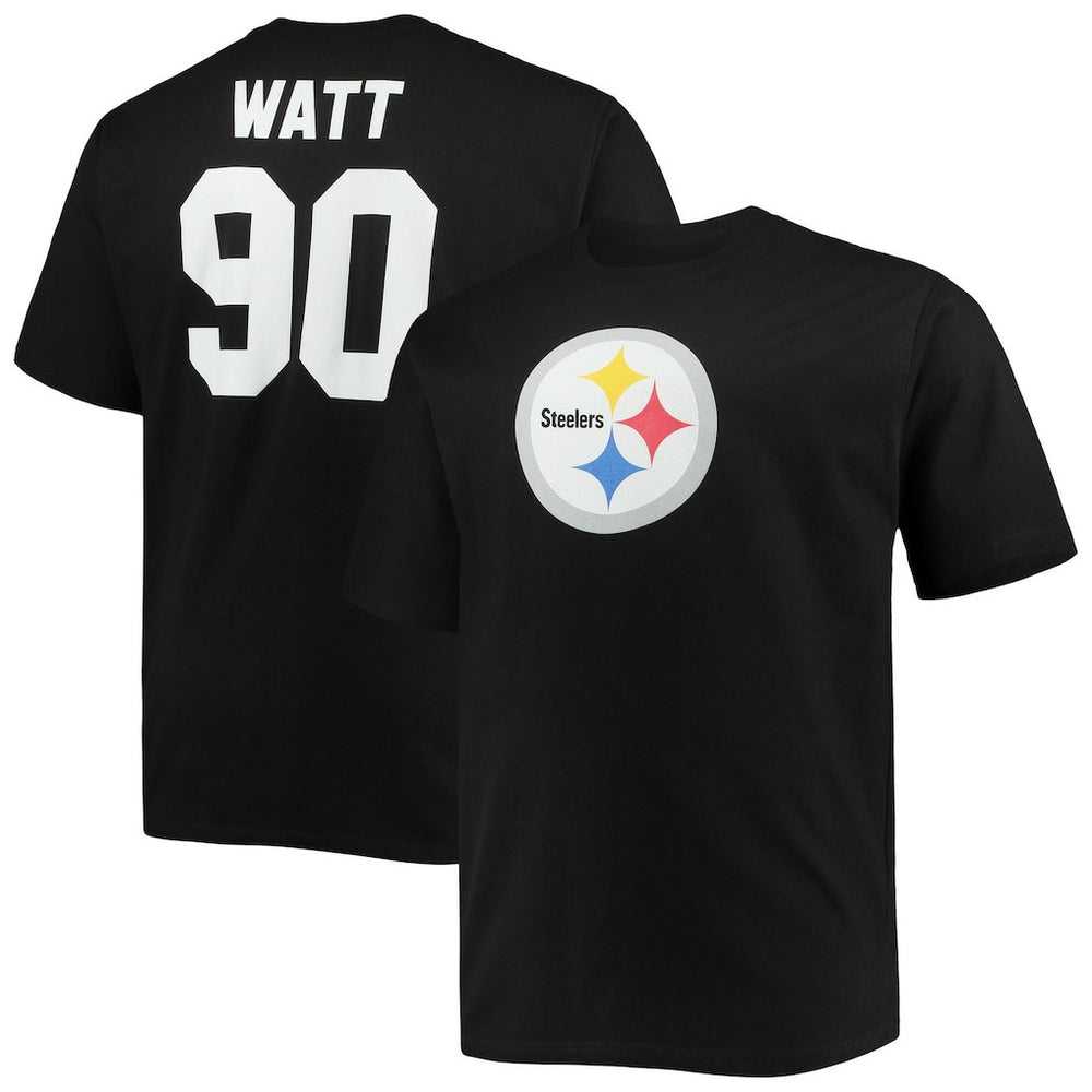 T.J. Watt Pittsburgh Steelers Big & Tall Player Name & Number T-Shirt - Black T-shirts