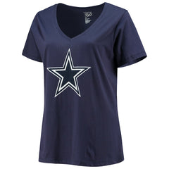 CeeDee Lamb Dallas Cowboys Women's Plus Size Name & Number V-Neck T-Shirt - Navy T-shirts