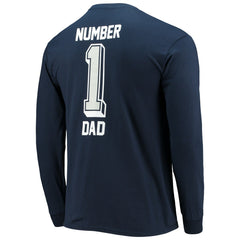 Dallas Cowboys #1 Dad Long Sleeve T-Shirt - Navy T-shirts