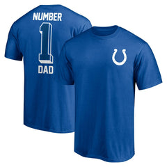 Indianapolis Colts #1 Dad T-Shirt - Royal T-shirts