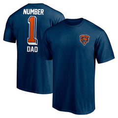 Chicago Bears #1 Dad T-Shirt - Navy T-shirts