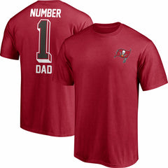 Tampa Bay Buccaneers #1 Dad T-Shirt - Red T-shirts