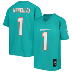 Tua Tagovailoa Miami Dolphins Youth Replica Player Jersey - Aqua Jerseys