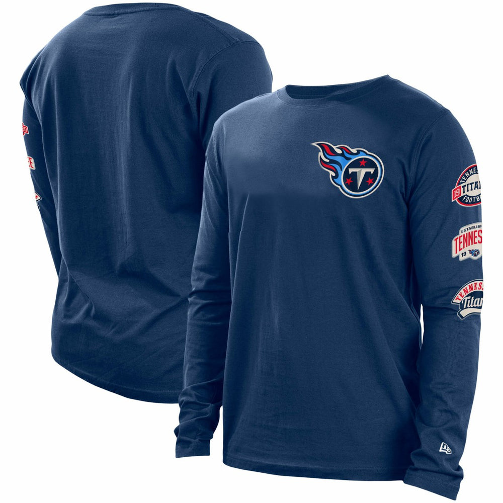 Tennessee Titans New Era Hype 2-Hit Long Sleeve T-Shirt - Navy T-shirts