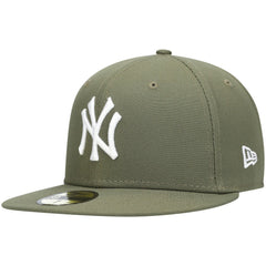 New York Yankees New Era White Logo 59FIFTY Fitted Hat - Olive Hats
