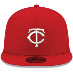 Minnesota Twins New Era White Logo 59FIFTY Fitted Hat - Red Hats