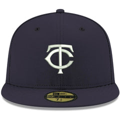 Minnesota Twins New Era White Logo 59FIFTY Fitted Hat - Navy Hats