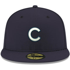 Chicago Cubs New Era White Logo 59FIFTY Fitted Hat - Navy Hats