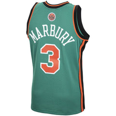 Stephon Marbury New York Knicks 2006/07 Hardwood Classics Swingman Jersey Green - Mitchell & Ness