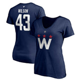 Tom Wilson Washington Capitals Fanatics Women's Authentic Stack Name & Number V-Neck T-Shirt - Navy | US 4216056