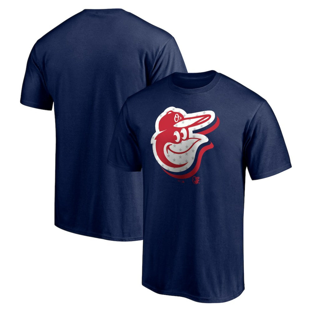 Baltimore Orioles Red White and Team T-Shirt - Navy T-shirts