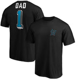 Miami Marlins Number One Dad T-Shirt - Black T-shirts