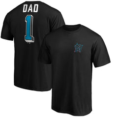 Miami Marlins Number One Dad T-Shirt - Black T-shirts