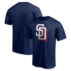 San Diego Padres Red White and Team T-Shirt - Navy T-shirts