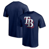 Tampa Bay Rays Red White and Team T-Shirt - Navy T-shirts
