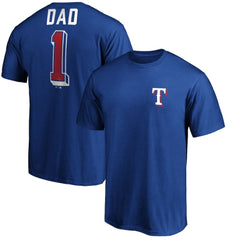 Texas Rangers Number One Dad T-Shirt - Royal T-shirts