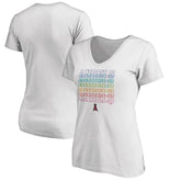 Los Angeles Angels Women's City Pride V-Neck T-Shirt - White T-shirts