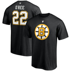 Willie O'Ree Boston Bruins Fanatics Authentic Stack Retired Player Name & Number T-Shirt - Black | US 4217196