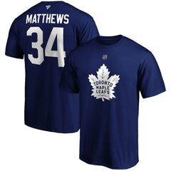 Auston Matthews Toronto Maple Leafs Fanatics Big & Tall Name & Number T-Shirt - Blue | US 4218047