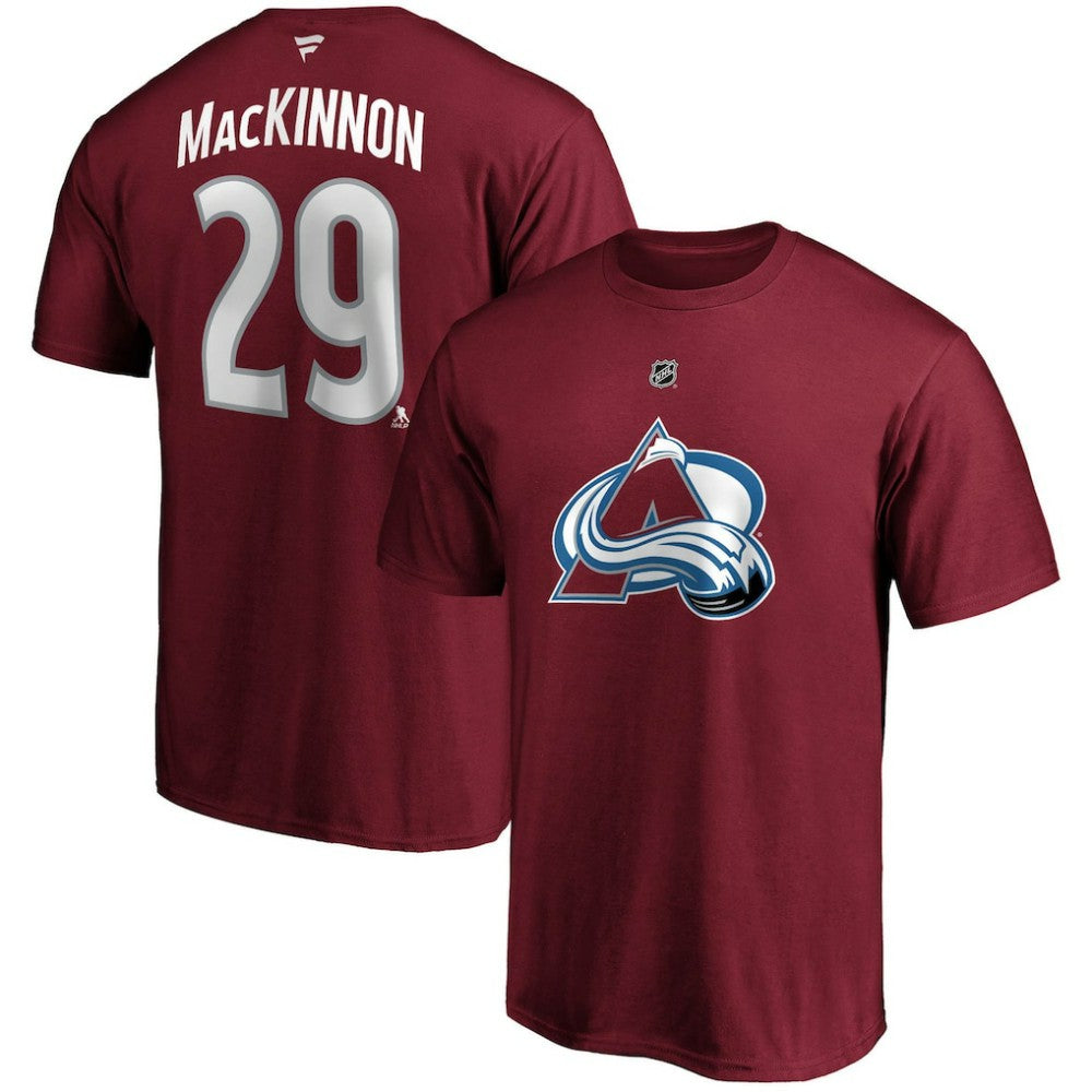 Nathan MacKinnon Colorado Avalanche Fanatics Big & Tall Name & Number T-Shirt - Burgundy | US 4218057