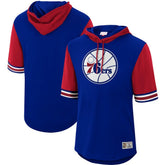 Philadelphia 76ers Hardwood Classics Buzzer Beater Mesh Pullover Hoodie Royal - Mitchell & Ness