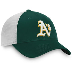 Athletics Fanatics Team Core Unstructured Trucker Adjustable Hat - Green/White Hats