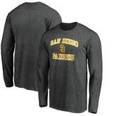 San Diego Padres Heart and Soul Long Sleeve T-Shirt - Charcoal T-shirts