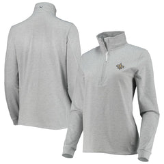 New Orleans Saints Vineyard Vines Women's Sankaty Shep Half-Zip Pullover Top - Heather Gray Pullover