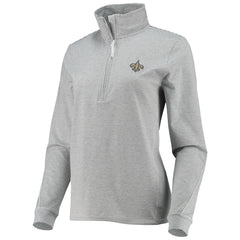 New Orleans Saints Vineyard Vines Women's Sankaty Shep Half-Zip Pullover Top - Heather Gray Pullover