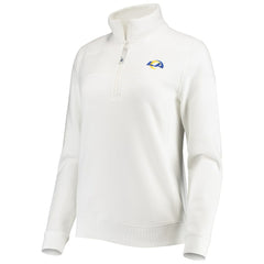 Los Angeles Rams Vineyard Vines Women's Shep Shirt Quarter-Zip Sweatshirt - White Sweatshirts