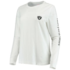 Las Vegas Raiders Vineyard Vines Women's Helmet Long Sleeve T-Shirt - White T-shirts