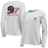 Atlanta Falcons Vineyard Vines Women's Helmet Long Sleeve T-Shirt - White T-shirts
