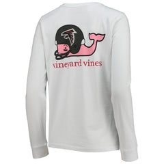 Atlanta Falcons Vineyard Vines Women's Helmet Long Sleeve T-Shirt - White T-shirts