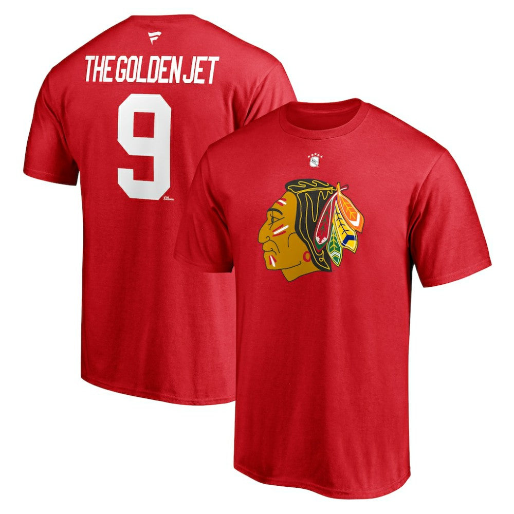 Bobby Hull Chicago Blackhawks Fanatics Authentic Stack Retired Player Nickname & Number T-Shirt - Red | US 4240305