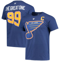Wayne Gretzky St. Louis Blues Fanatics Authentic Stack Retired Player Nickname & Number T-Shirt - Blue | US 4240324