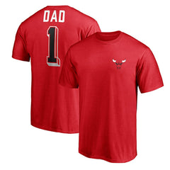 Chicago Bulls Number One Dad T-Shirt Red