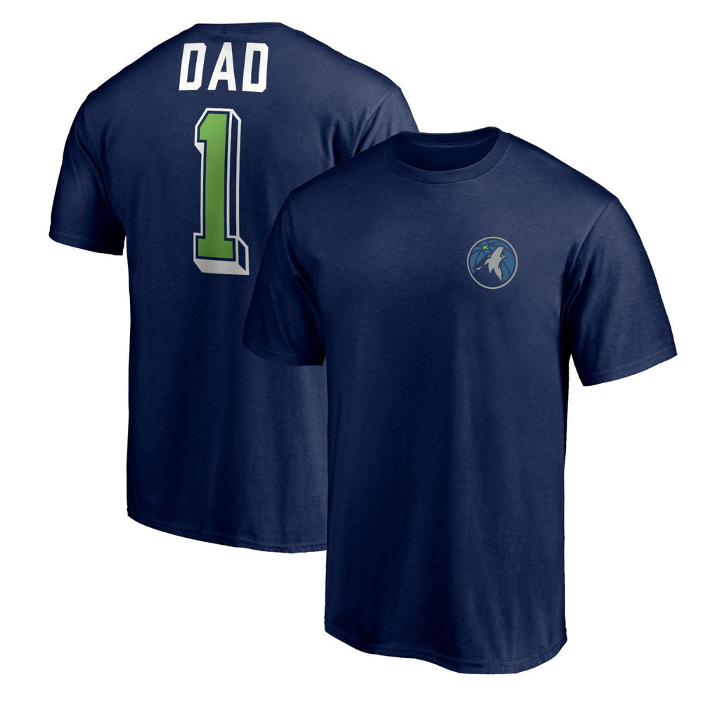 Minnesota Timberwolves Number One Dad T-Shirt Navy