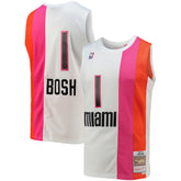 Chris Bosh Miami Heat 2011/12 Hardwood Classics Swingman Jersey White - Mitchell & Ness