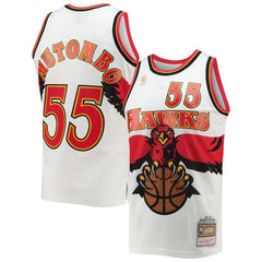 Dikembe Mutombo Atlanta Hawks 1996/97 Hardwood Classics Swingman Jersey White - Mitchell & Ness