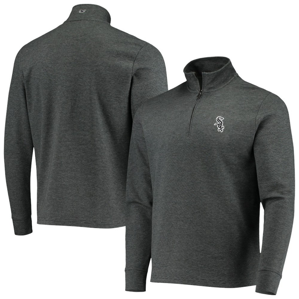 Chicago White Sox Vineyard Vines Saltwater Quarter-Zip Jacket - Charcoal Jackets