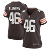 Don Fleming Cleveland Browns Women's Retired Player Jersey - Brown Jerseys