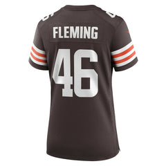 Don Fleming Cleveland Browns Women's Retired Player Jersey - Brown Jerseys