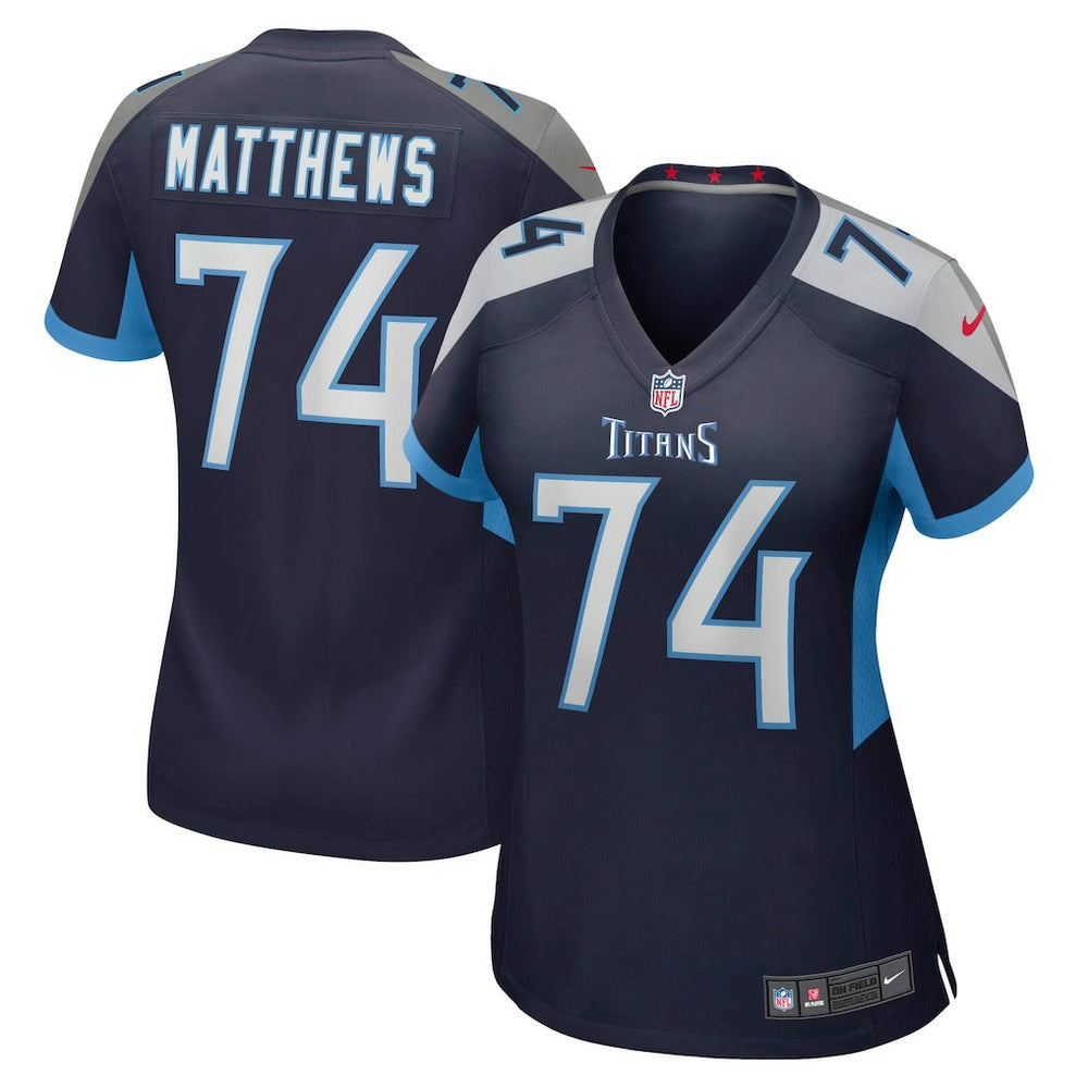 Bruce Matthews Tennessee Titans Women's Retired Player Jersey - Navy Jerseys