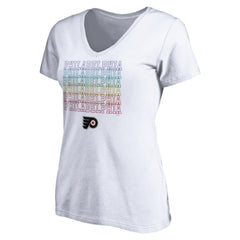 Philadelphia Flyers Women's City Pride V-Neck T-Shirt - White | US 4257442