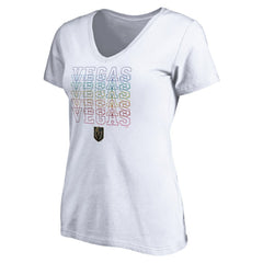 Vegas Golden Knights Women's City Pride V-Neck T-Shirt - White | US 4257449