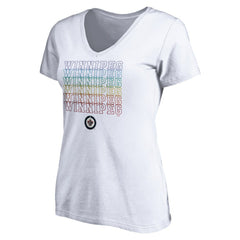 Winnipeg Jets Women's City Pride V-Neck T-Shirt - White | US 4257451