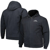 Seattle Seahawks Dunbrooke Big & Tall Dakota Canvas Hoodie Full-Zip Jacket - Charcoal Hoodies