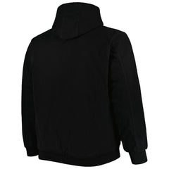 Cincinnati Bengals Dunbrooke Big & Tall Dakota Canvas Hoodie Full-Zip Jacket - Black Hoodies
